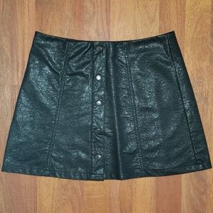 Faux Leather Skirt
